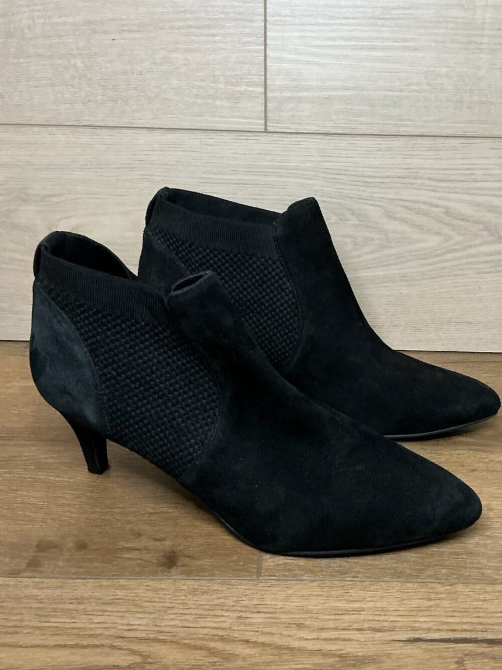 Alfani Step N Flex Suede Ankle Boots Alf Hazzel 9.5M Black
